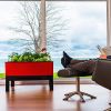Red Mobile Self-Watering Raised Garden On Wheels - 33.5" x 24.25" x 23"