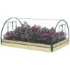 Mini Raised Garden Bed Planter Box Greenhouse Combo