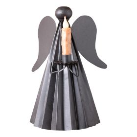 Angel Candle Holder in Smokey Black