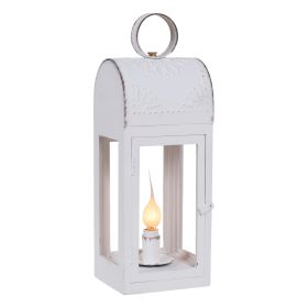Wooden Lakeview Lantern in Rustic White