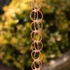 Pure Copper Rings 8.5-Ft Rain Chain Gutter Downspout
