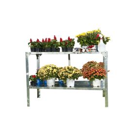 Potting Bench With Shelves Crafted From Durable Galvanized Steel For Gardening