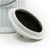 White Ceramic Compost Container With Charcoal Filter To Remove Odors