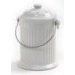 White Ceramic Compost Container With Charcoal Filter To Remove Odors