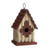 Outdoor Solid Wood Bird House With Slatted Roof