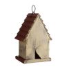 Outdoor Solid Wood Bird House With Slatted Roof