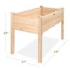 Premium Outdoor Fir Wood Raised Garden Bed Planter - 4 ft. x 2 ft.