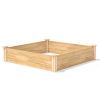 Natural Pine Wood Raised Planter For Gardens (4ft x 4ft)