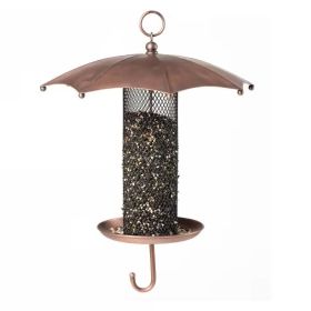 Copper Umbrella Bird Feeder With Mesh Tube Revivor