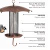 Copper Umbrella Bird Feeder With Mesh Tube Revivor