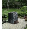 Black Plastic Compost Bin For Garden - 94 Gallon Capacity