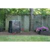 Black Plastic Compost Bin For Garden - 94 Gallon Capacity
