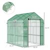 7 Ft x 4.7 Ft Outdoor Greenhouse With Steel Frame & Green PE Cover