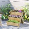 3-Tier Fir Wood Raised Garden Bed