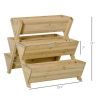 3-Tier Fir Wood Raised Garden Bed