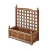 Tall Fir Wood Outdoor Planter With 30-inch Trellis