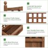 Tall Fir Wood Outdoor Planter With 30-inch Trellis