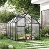 9.8 Ft x 19.5 Ft Greenhouse With Steel Frame & White PE Cover