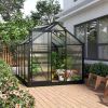 9.8 Ft x 19.5 Ft Greenhouse With Steel Frame & White PE Cover