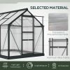 9.8 Ft x 19.5 Ft Greenhouse With Steel Frame & White PE Cover