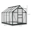 9.8 Ft x 19.5 Ft Greenhouse With Steel Frame & White PE Cover