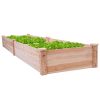 Raised Garden Bed Planter - 8 ft x 2 ft - Solid Cedar Wood
