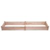 Raised Garden Bed Planter - 8 ft x 2 ft - Solid Cedar Wood