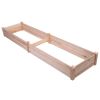 Raised Garden Bed Planter - 8 ft x 2 ft - Solid Cedar Wood