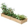 Farmhouse Raised Garden Bed - 4 x 12 Ft Pine Wood Planter