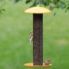 Hanging Yellow Durable Metal Mesh Tube Bird Feeder