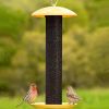 Hanging Yellow Durable Metal Mesh Tube Bird Feeder