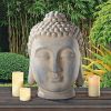 Zen Buddha Head Garden Outdoor Statue