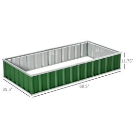 Raised Garden Bed – Heavy-Duty Galvanized Steel Planter Box – Green Finish