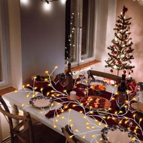 7.87ft Lighted Birch Garland – 144 LED Twig Vine With 8 Modes & Timer