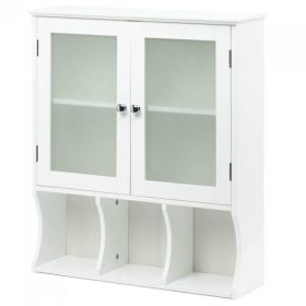 Accent Plus Wall Cabinet with Frosted Glass Doors