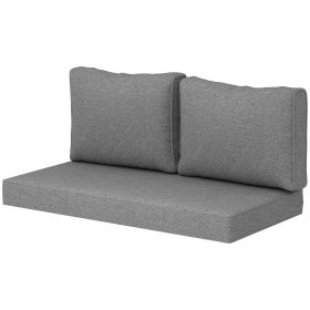 2-Piece Outdoor Loveseat Cushion Set (46" x 26" x 5") – Fade-Resistant & Thick