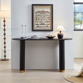 Length 59.1 Inch Entryway Table For Living Room,Narrow Console Table With Unique Stainless Steel Legs Design, Modern Design MDF Sofa Table Entrance Ta