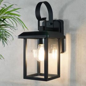 Inowel Outdoor Dusk To Dawn Wall Light 3000K 5000K Black Exterior Light Fixture 40003