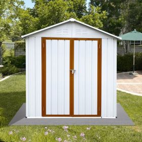 Outdoor Storage Sheds 6FTx4FT  Roof White Yellow