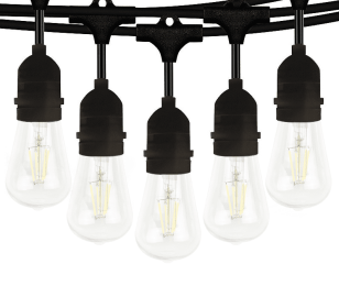 Outdoor Solar-Powered String Lights With Remote Control & USB port
