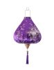 Decorative 14" Chinese Cloth Lantern Purple Floral Design For Home & Garden