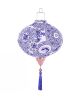 Chinese Blue-White Porcelain Pattern Cloth Lantern 14" Lampshade For Garden
