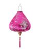 Chinese Cloth Lantern With Red Rose Flowers Creative 14" Hanging Lampshade