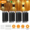 Set Of 4 Solar Waterproof Wall Lights With Sensors For Outdoor Fences & Patios