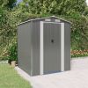 Light Gray Garden Shed 75.6"x 75.2"x 87.8" Galvanized Steel