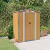 Garden Shed Light Brown 75.6"x 42.5"x 87.8" Galvanized Steel