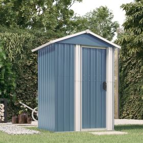Galvanized Steel Gray Garden Shed 49.6"x 38.4"x 69.7"