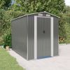 Garden Shed Light Gray 75.6"x 107.9"x 87.8" Made Of Galvanized Steel