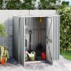 Garden Tool Shed Gray 63.4"x 35"x 63.4" Galvanized Steel