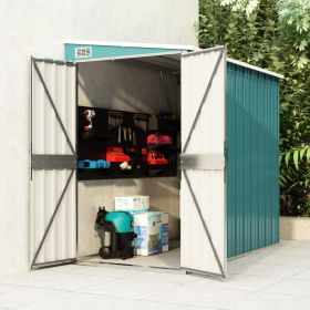 Wall-Mounted Garden Shed Green 46.5"x 76.4"x 70.1" Steel